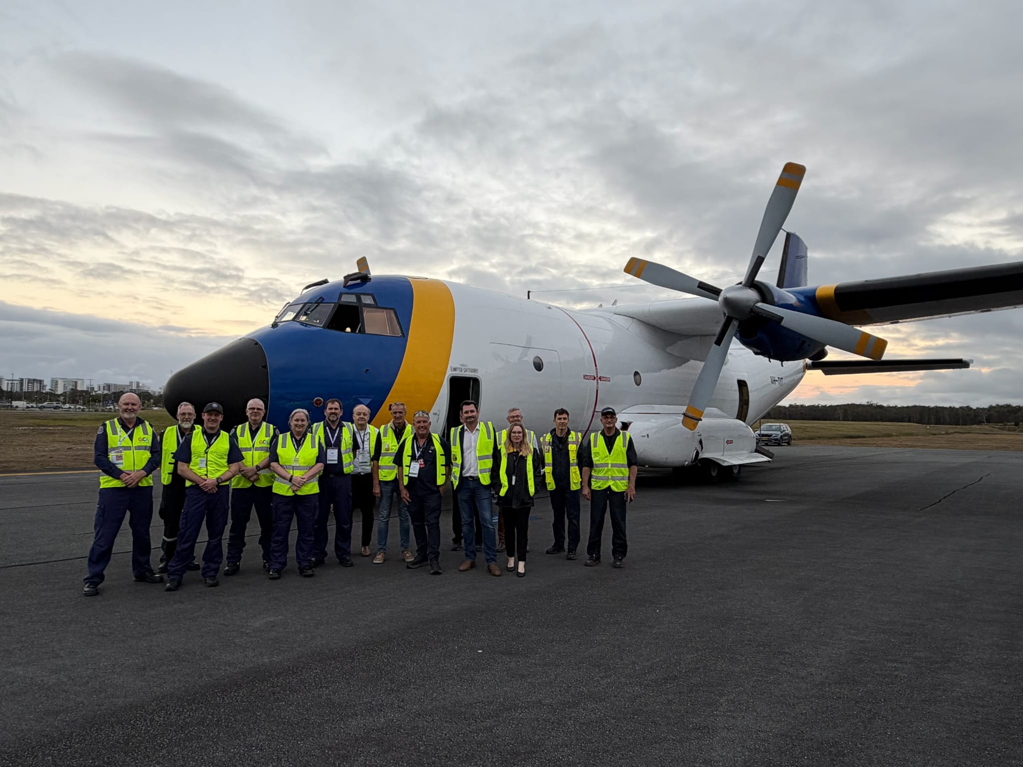 The Group in front of the Transall Tankers C-160 LAT
