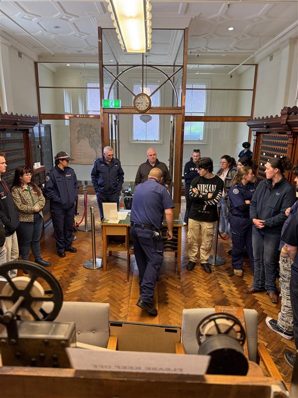 Participants on the Fire Services Museum tour