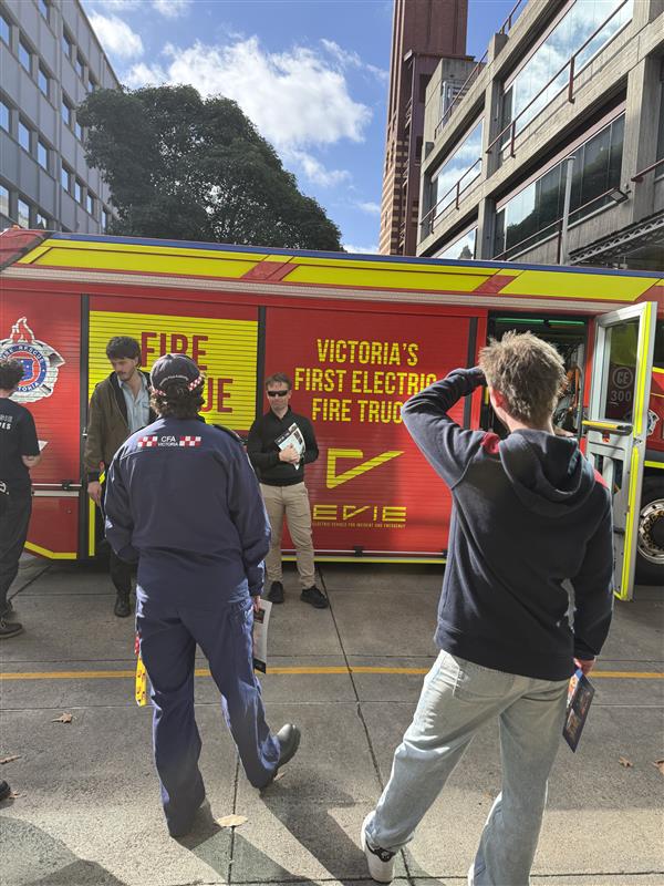Participants exploring the Electric Vehicle for Incident and Emergency