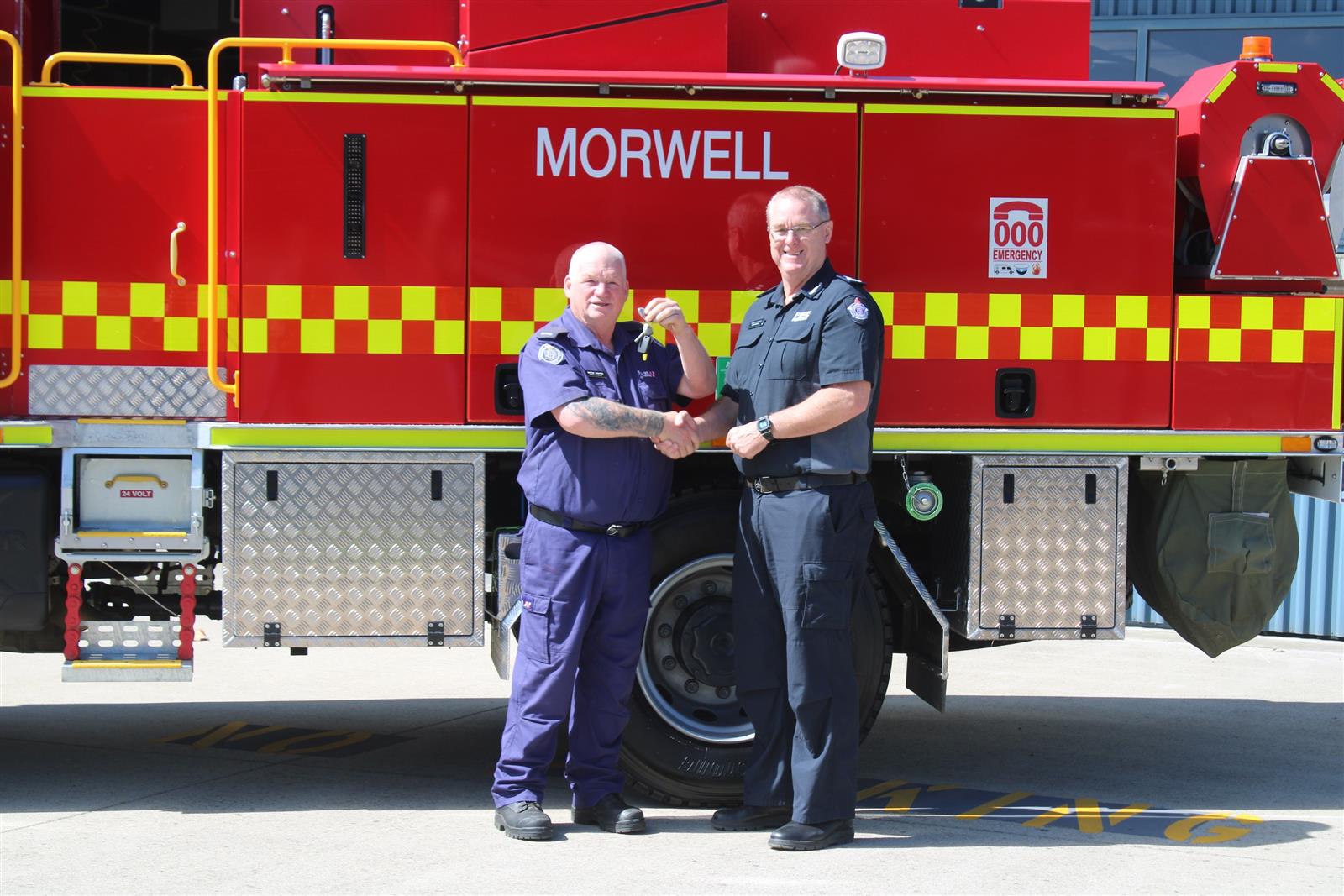 Captain Wayne Draper and Assistant Chief Fire Officer Bryan Russell