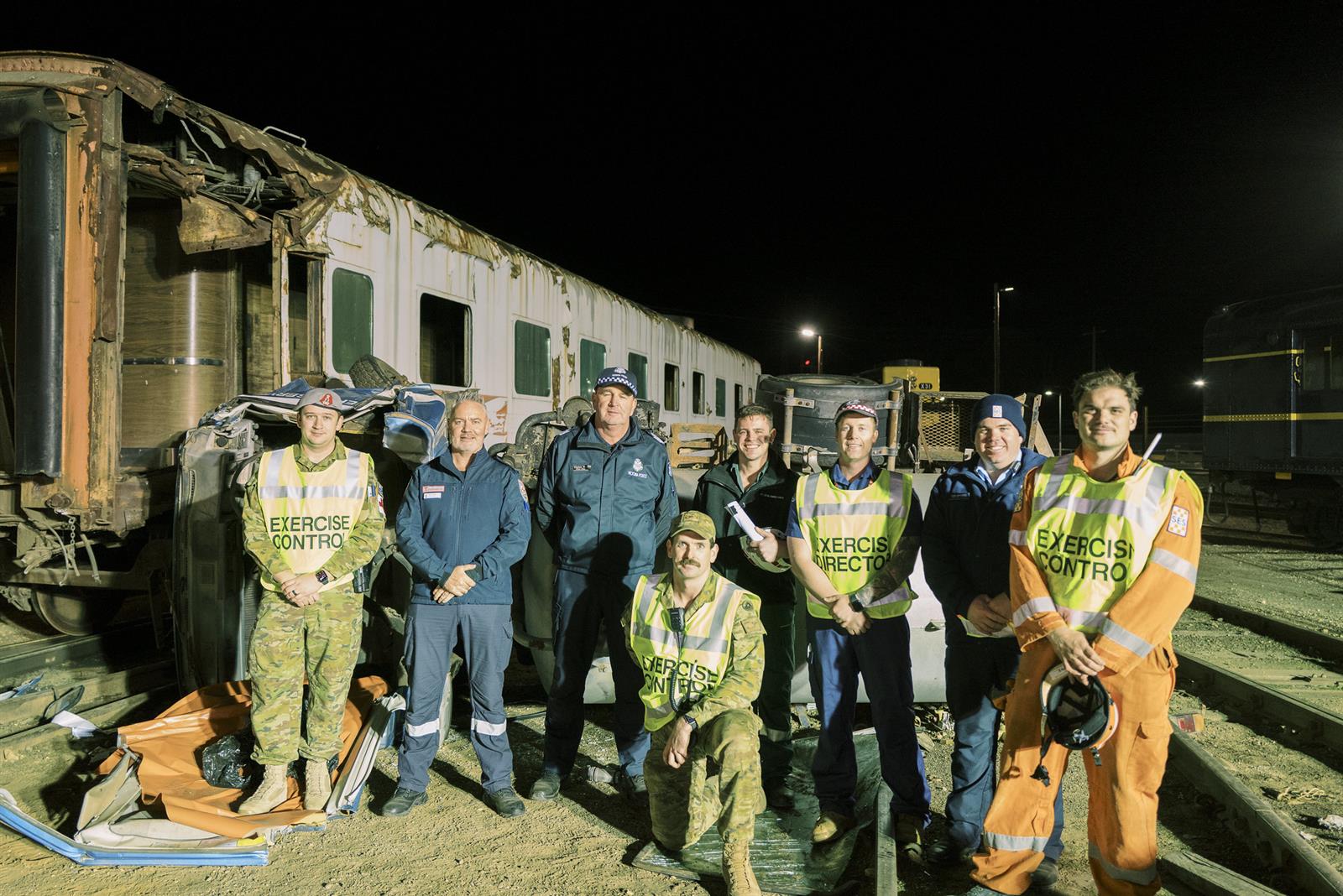 Jake Kociancic - ADF, Marty Shaw - AV, Clayton Munro - VicPol, Aaron Brough - ADF, Dan Porter - St John Ambulance Victoria, Sean Kerris - Trawool FB Captain, Chris Brockwell – SES and Nicholas Leggat - Seymour SES.