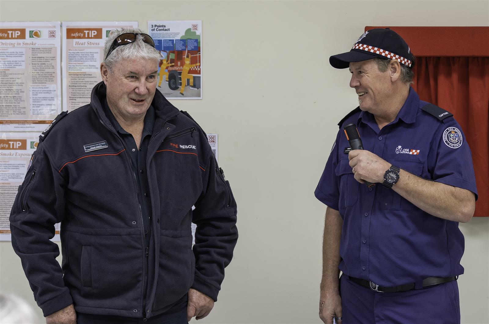 ACFO Archie Conroy and Cpt Dean Heather. Credit: Alistair Walker, Lockwood 2nd Lieutenant ACFO Archie Conroy and Cpt Dean Heather. Credit: Alistair Walker, Lockwood 2nd Lieutenant