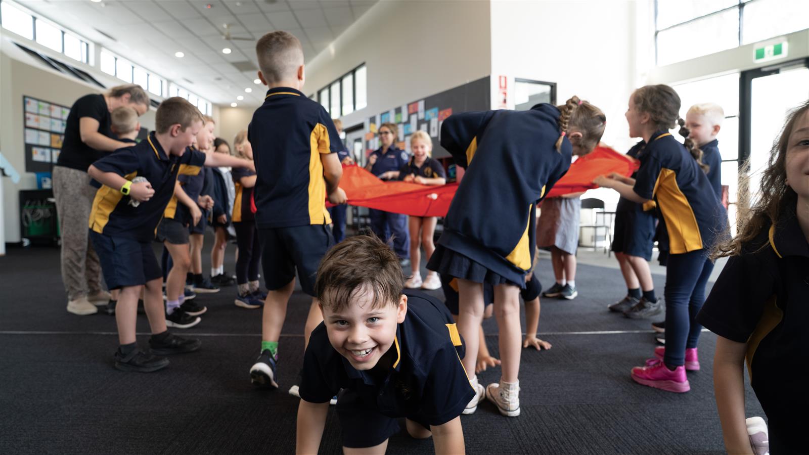 Students enjoying the new activities in the Fire Wise Kids program