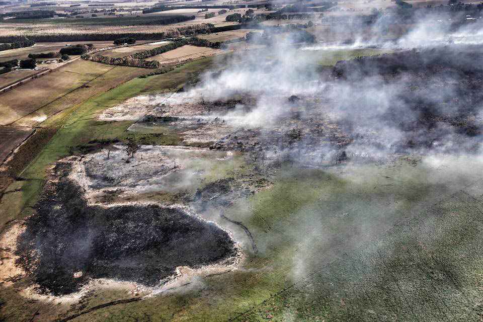 Peat fires St Patricks Day