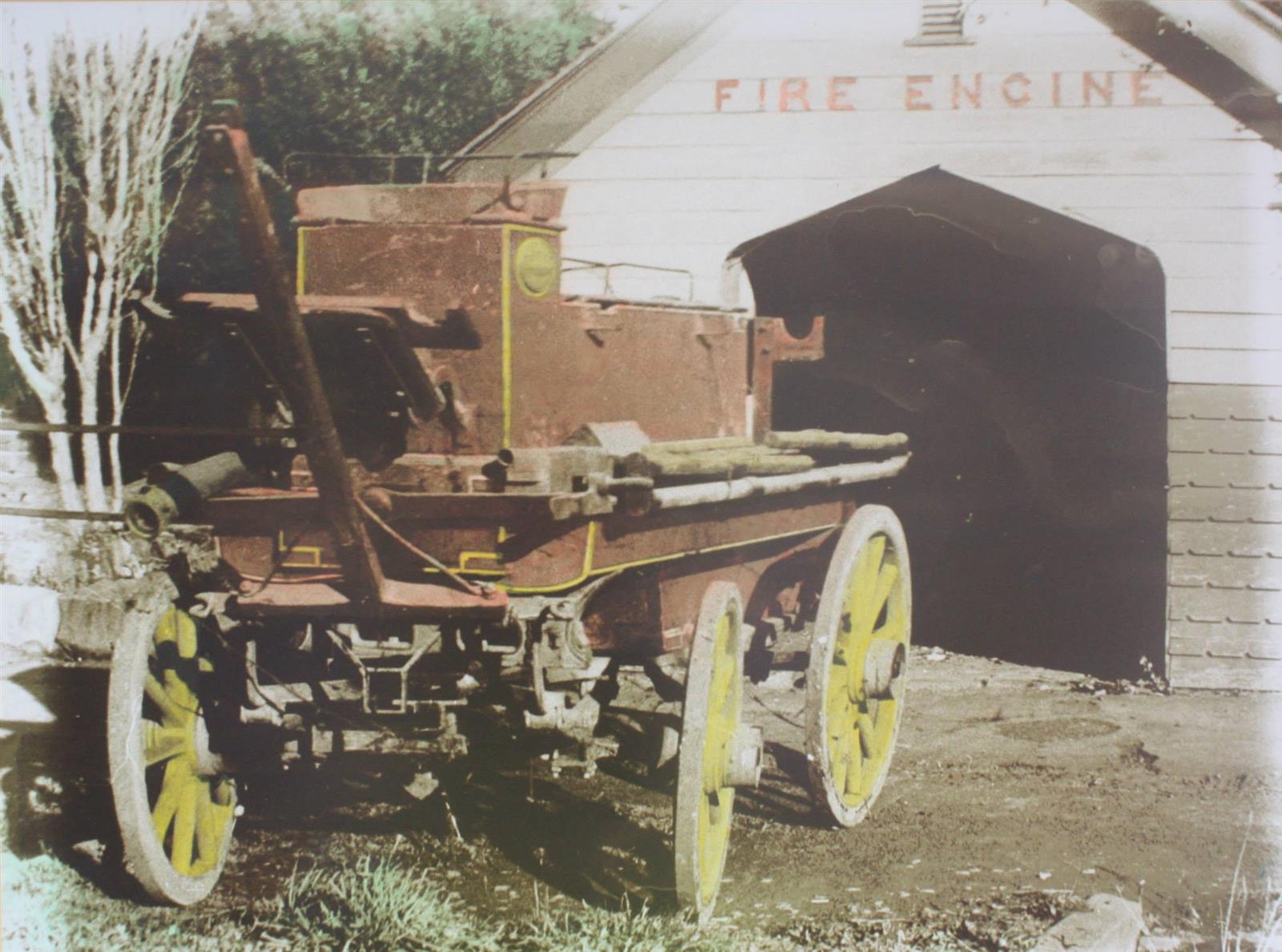Original Portland Fire Station and fire engine