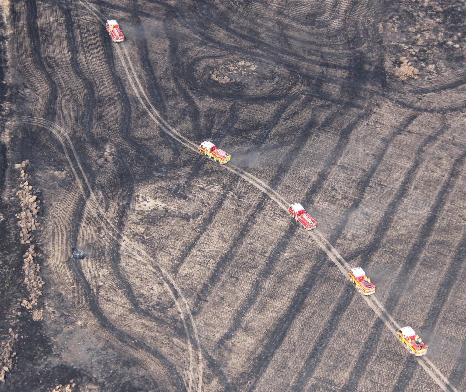 An aerial view of the Lismore fire by Wayne Rigg, January 2026