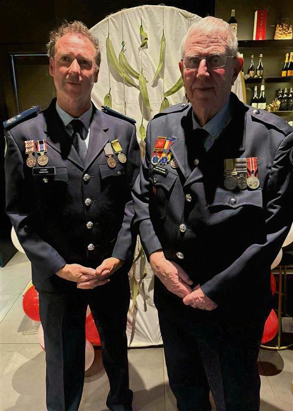 District 8 Commander Glenn Phillip with Jeff Fletcher