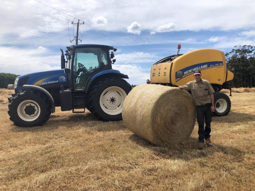 Trevor Brown, Second Lieutenant at Musk brigade, used his equipment to cut the hay, bale it and then transport it Ravenswood South.