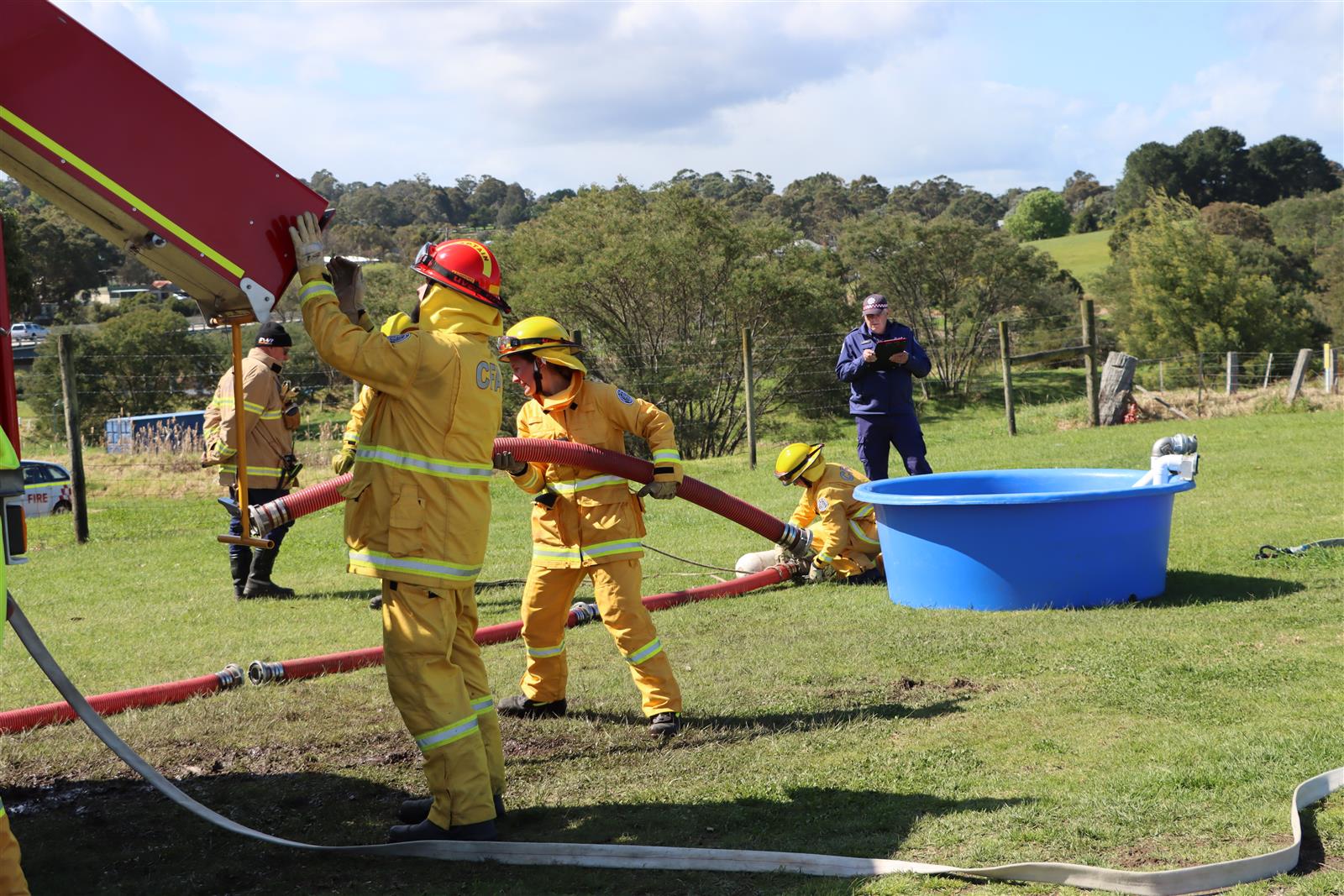 Johnsonville Brigade setting up to draught