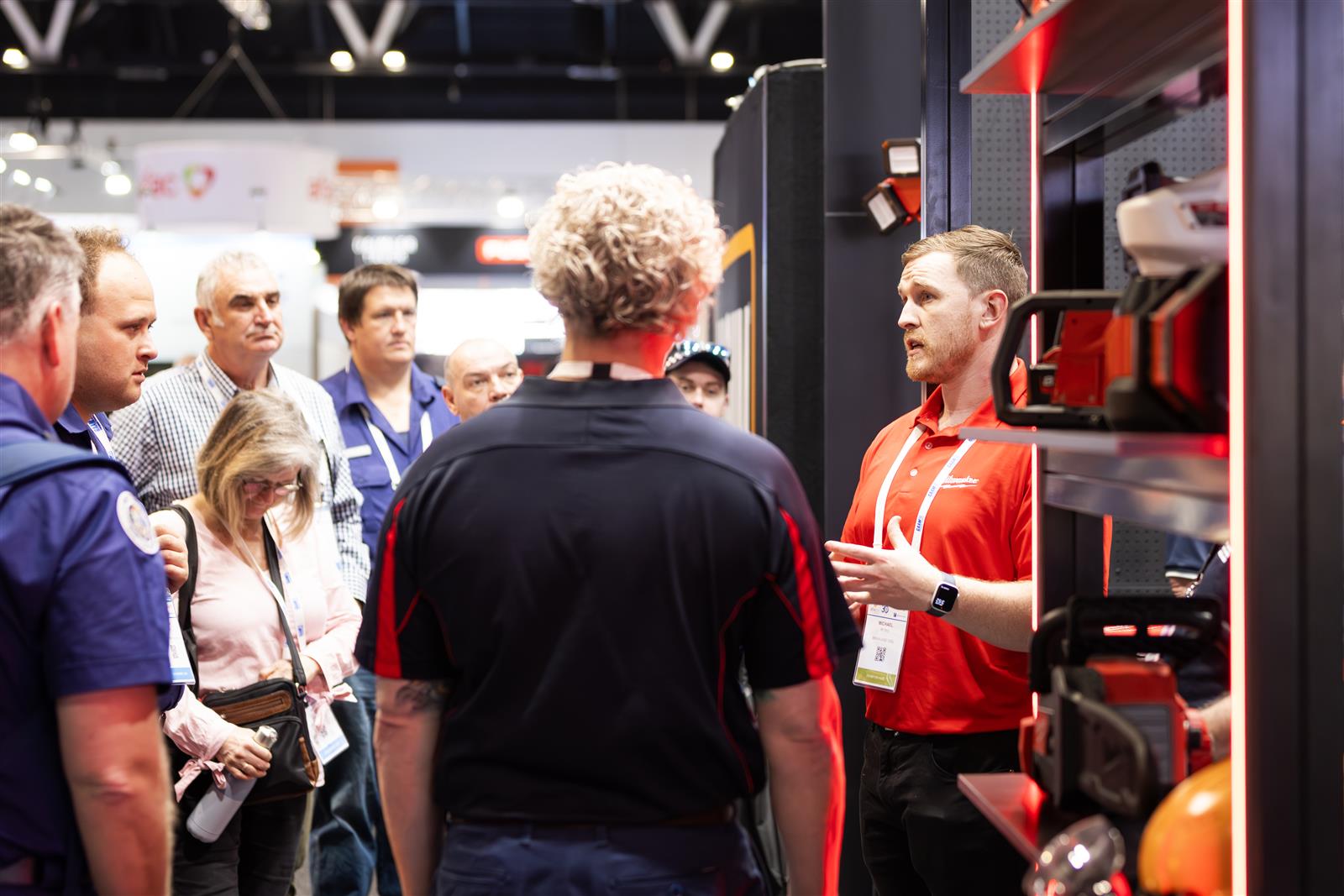 CFA members hearing from an exhibitor at the 2024 AFAC Conference