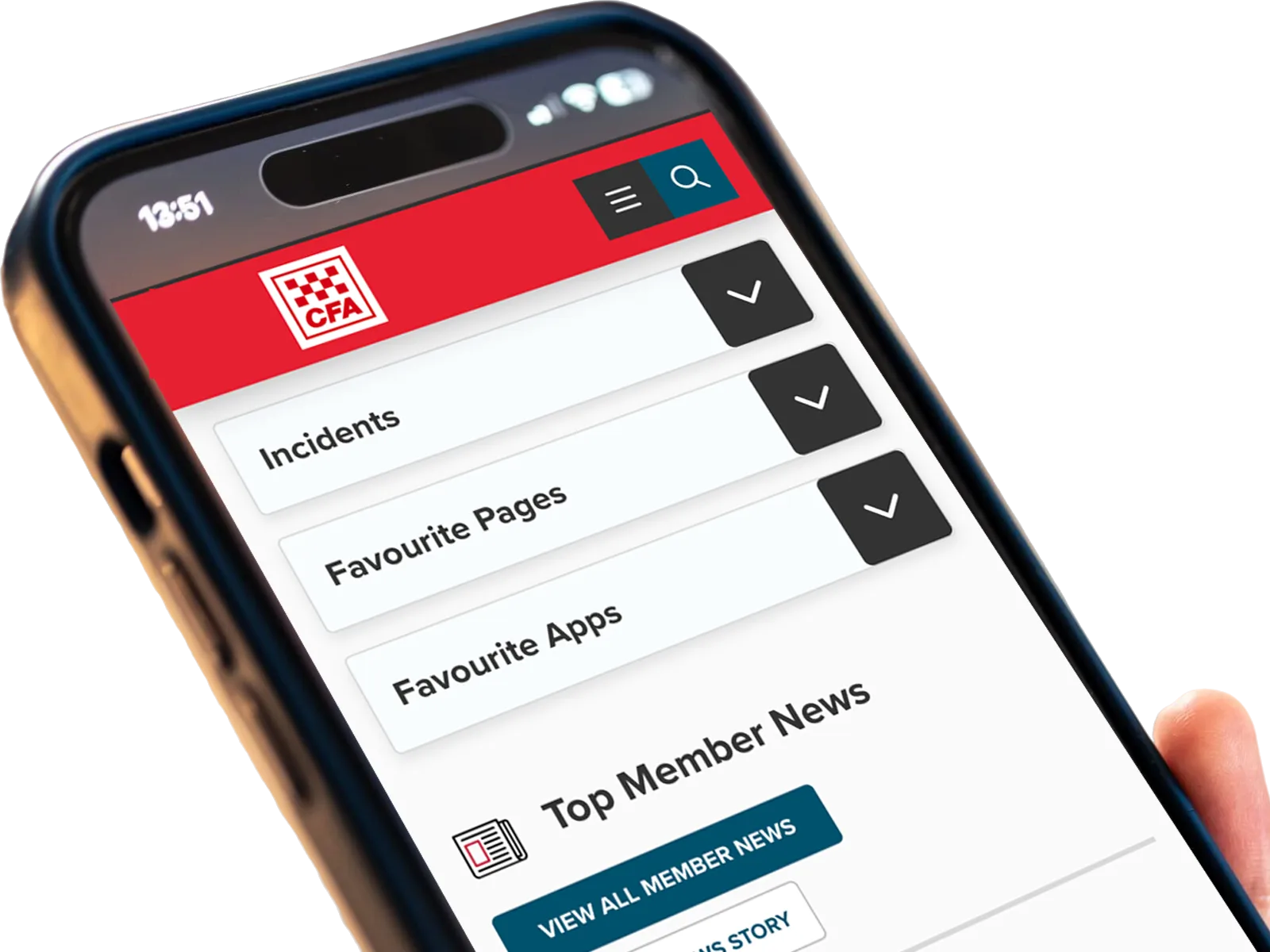 New mobile homepage