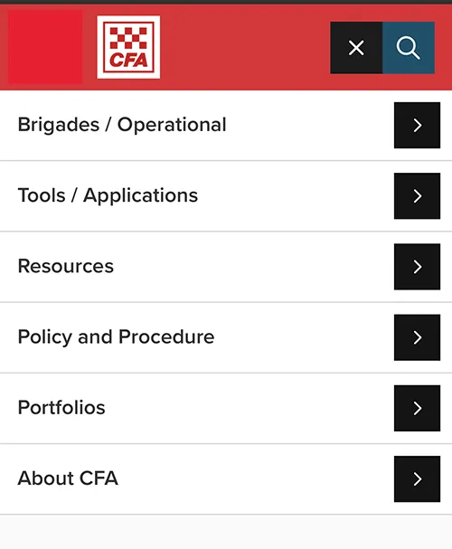 New main navigation