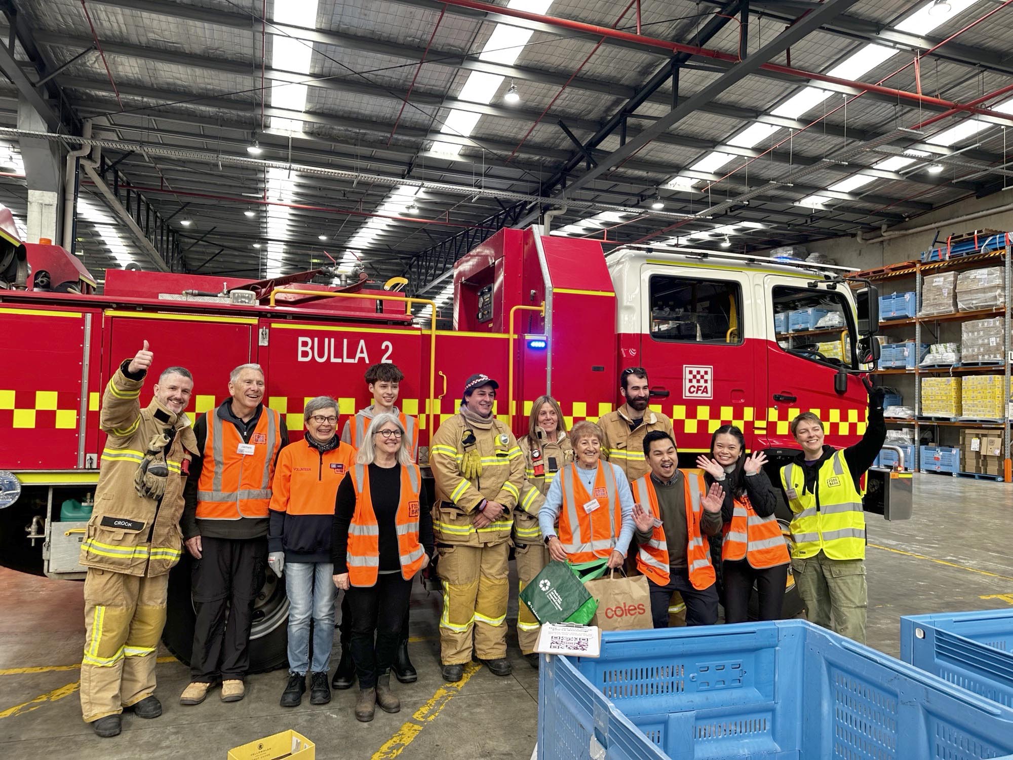 Bulla members at Foodbank